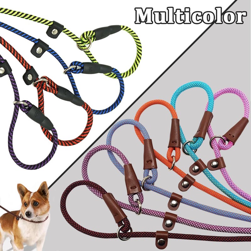 MayPaw Rope Dog Leash Slip Lead, 5 Ft Pet/Puppy Training Leash 1/4" Thin Nylon, Adjustable Pet Collar Lead for Small and X-Small Dogs - Image 4